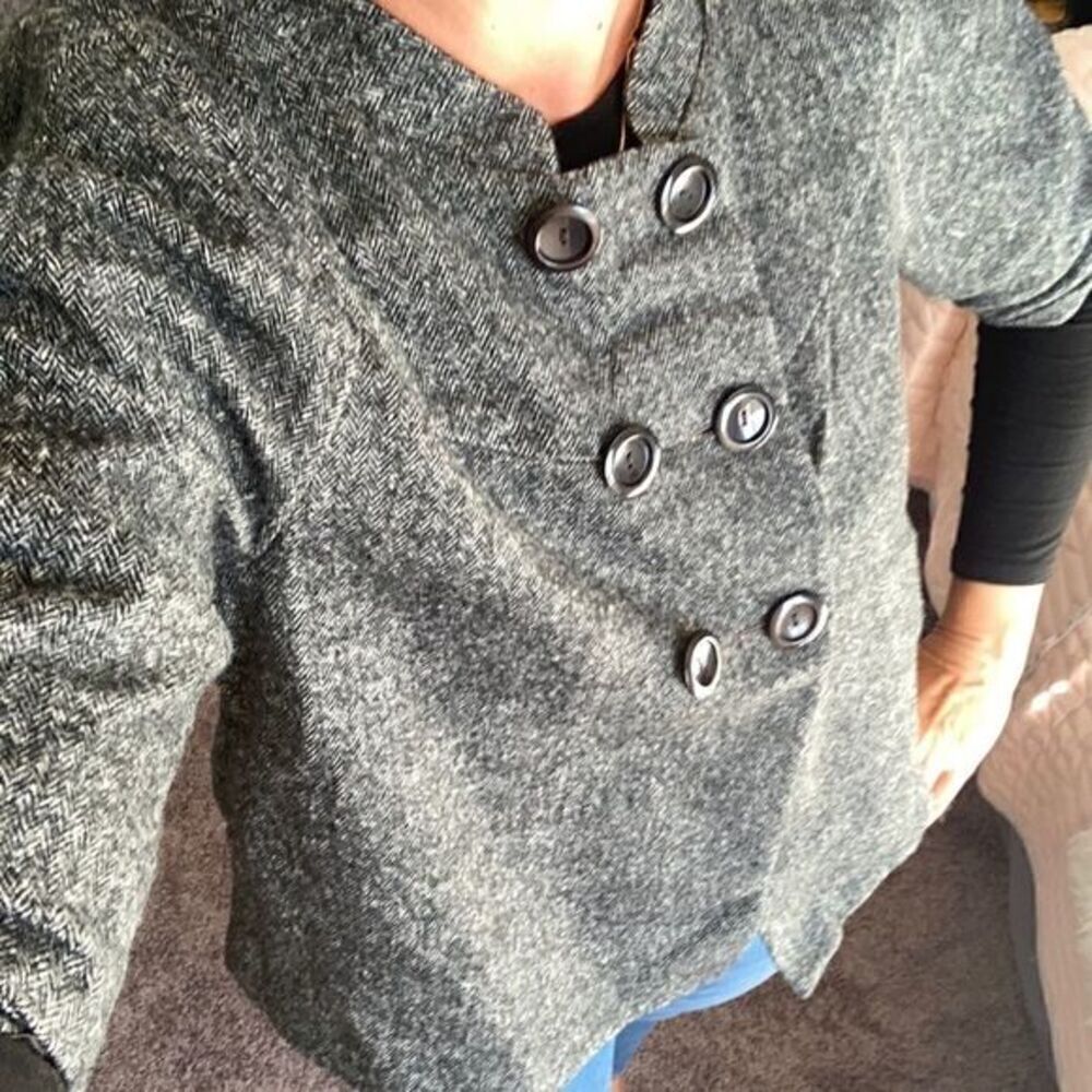 Herringbone crop jacket 